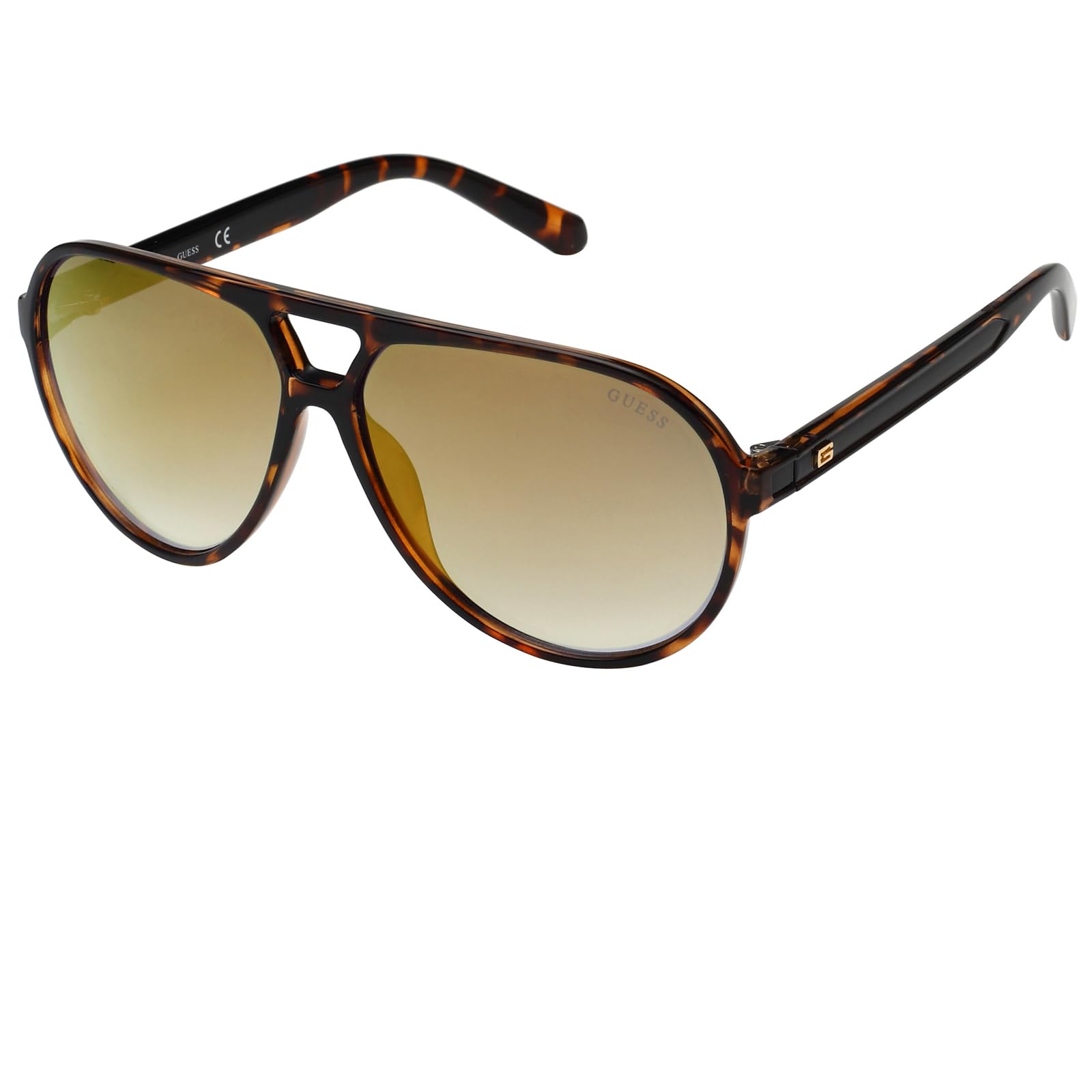 guess Factory|Brown Full Frame Aviator Sunglasses|100% UV Protected (Uv 400) Gold Gradient Faded Lens|Men's & Women's|Large|GF5070 52G 60 S-picture-11