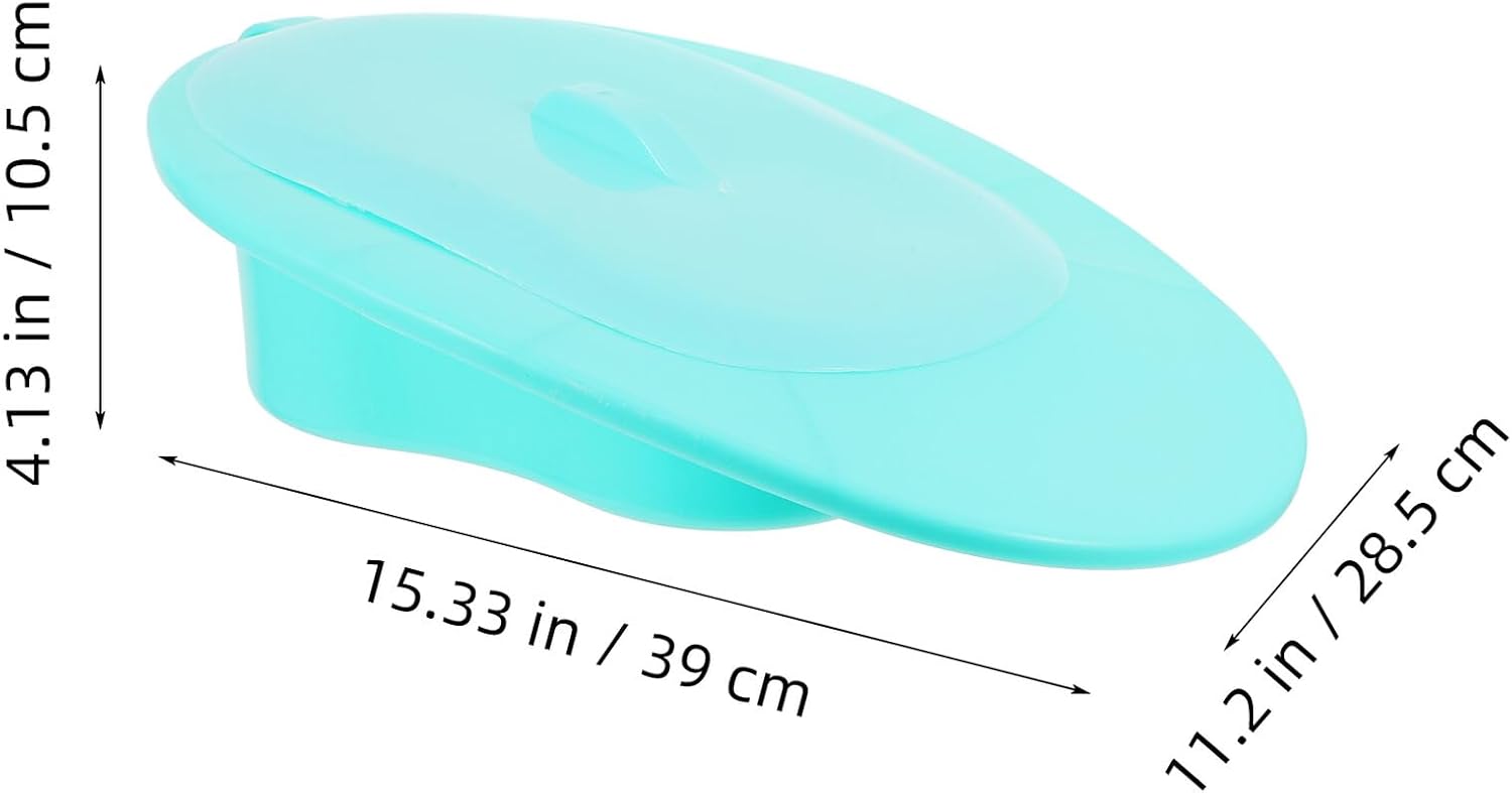 Portable Bed Pan with Lid for Elderly Men and Women Heavy Duty Large Bedpan for Bedridden Patients Odor-Resistant Urinal Bucket Toilet Seat Secure and Simple to Clean for Home and