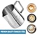 Zulay Milk Frothing Pitcher with Latte Art Pen – 12oz 20oz 32oz - Stainless Steel Frother Cup with Measurement Markings, Espresso & Coffee Accessories Creamer Jug with Laser-Welded Handle - 20 oz