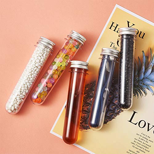 Image of Magibeads 12Pcs Clear Tube Plastic Bead Containers with Lids 5.9 x 1.45 Inches Travel Size Seed Bead Cylinder Bead Organizer Box Diamond Painting Storage Containers 60ml Capacity