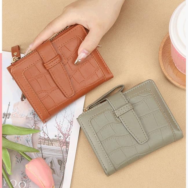 Fashion Leather Purse Women Solid Color Credit Card Holder Bags Small Wallet Money Bag Purse Card Holder(D)3