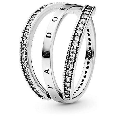 Anillo en plata de ley Corazones Girando de Pandora Cover