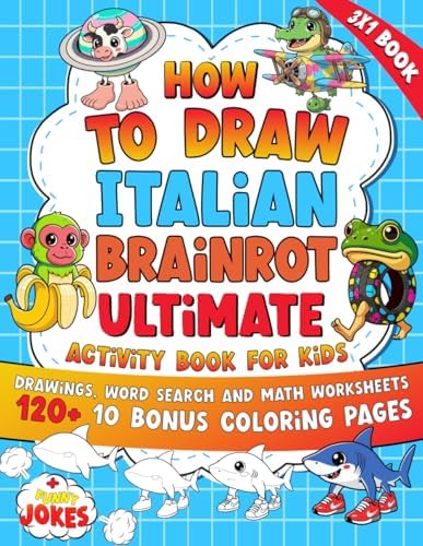 Sahur Math Question How to Draw Italian Brainrot & Ultimate Activity Book for smart Kids ...