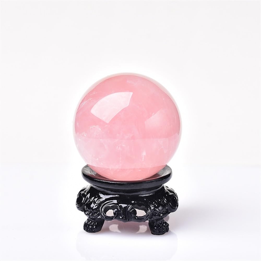AUOQKQUT Crystal Rose Quartz Ball Stone Crystals Home Decoration (Size : 40-50mm)