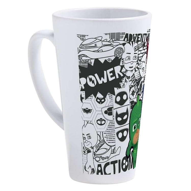 CafePress PJ Masks Monochrome Power 17 oz Latte Mug