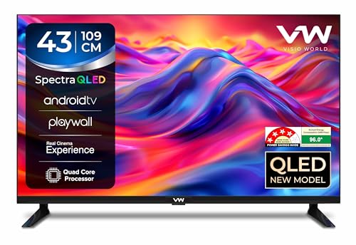 VW 109 cm (43 inches) Spectra Series Full HD Smart QLED Android T...