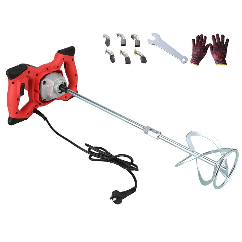 2100W Electric Handheld Cement Mixer,Portable Cement Mixer Mortar Plaster Paint Fodder Stirring Tool, Adjustable 6 Speed 110V