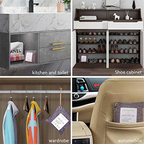 duoledaeu Luchtzuiverende Zak Bamboe Geactiveerde Houtskool Natuurlijke Luchtverfrisser Luchtzuiverende Deodorizer… - Image 8