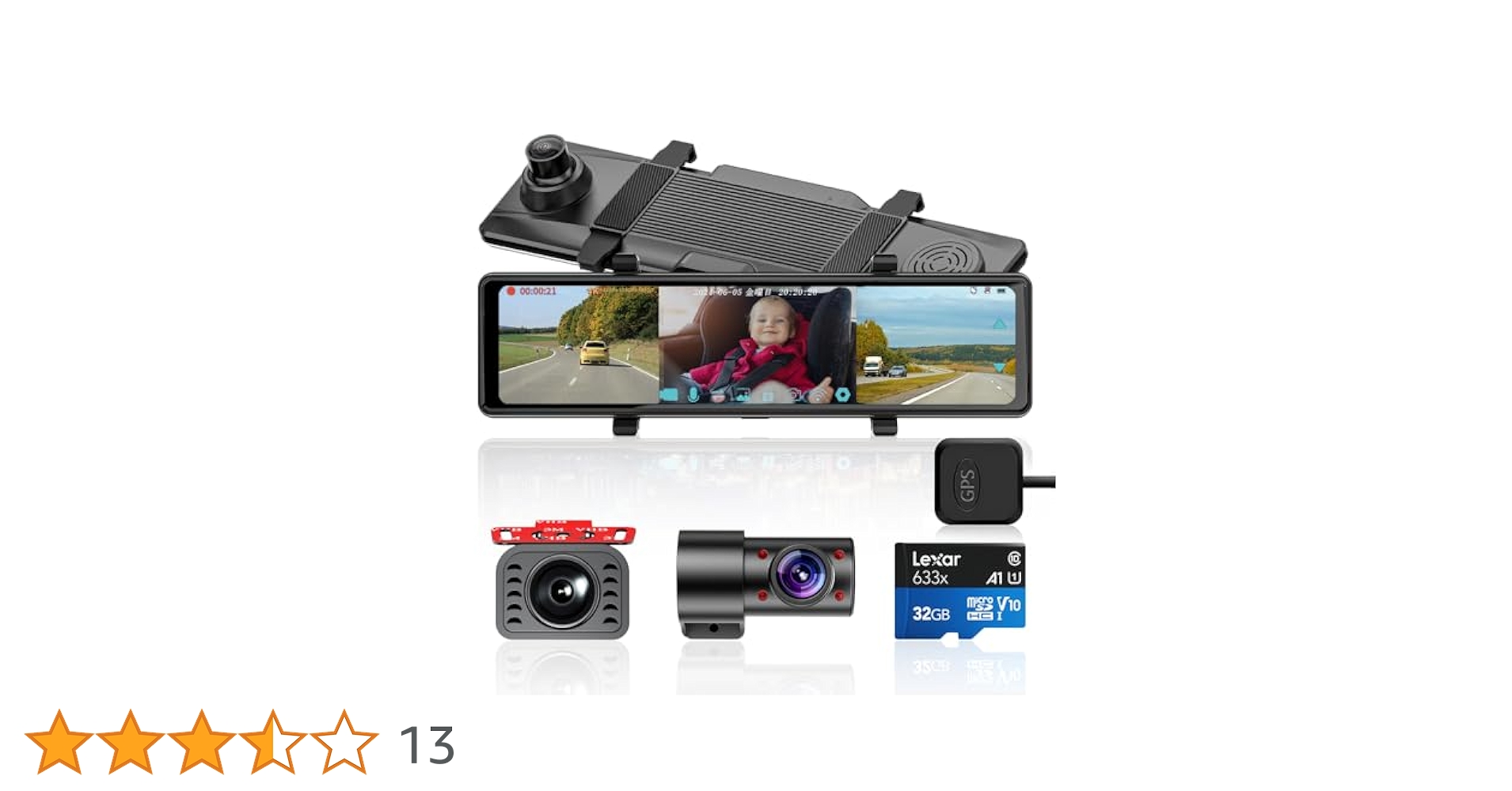 [自家焙煎屋出品] ULOPOPドライブレコーダー ミラー型 Amazon | ULOPOPドライブレコーダー ミラー型 4K録画 前後/車内3