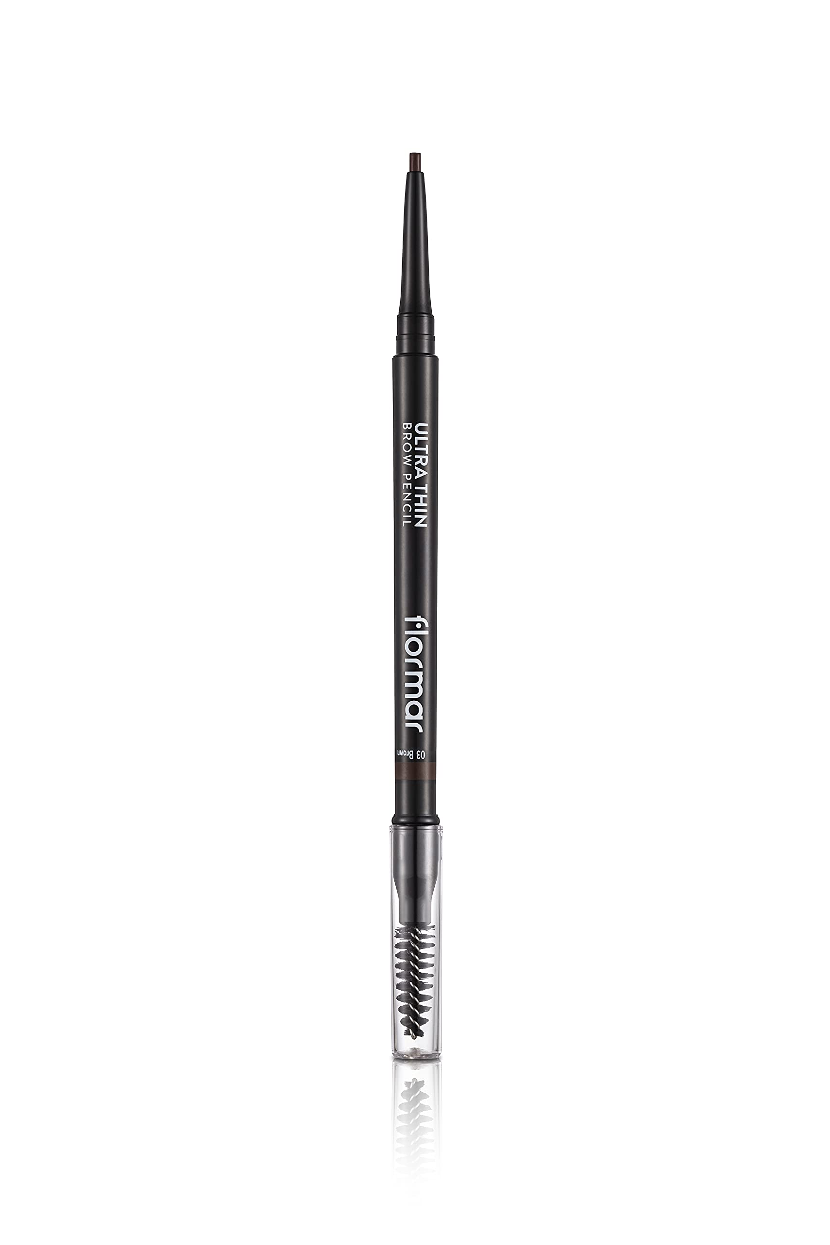 Flormar Ultra Thin Fırça Başlıklı & Asansörlü Ucu İnce Kaş Kalemi 003 BROWN (3 paketi)