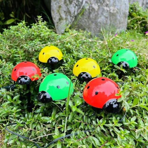 Solar-Garden-Decor-Ladybugs-Lights-Outdoor-Decor-Waterproof-Solar-Ladybug-Stake-Lights-with-8-Modes-Cute-Insect-Animal-Garden-Decor-Lights-for-Backyard-Flowerbed-Pathway-Lawn-Decorations-6-in-1