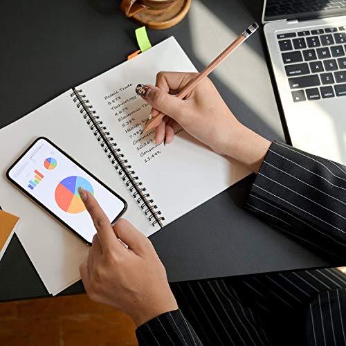 Image of CRAFT MANIACS ECO FRIENDLY A5 SIZED SET OF SIX PASTEL WIRO BOUND UNRULED SPIRAL NOTEBOOKS | 400 GSM OUTER COVER WITH 120 GSM THICK INNER PAPER