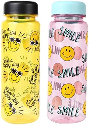 Amazon スマイル タンブラー ウォーターボトル マイボトル カラーボトル 500ml 水筒 おしゃれ クリアボトル B C 水筒 マグボトル オンライン通販