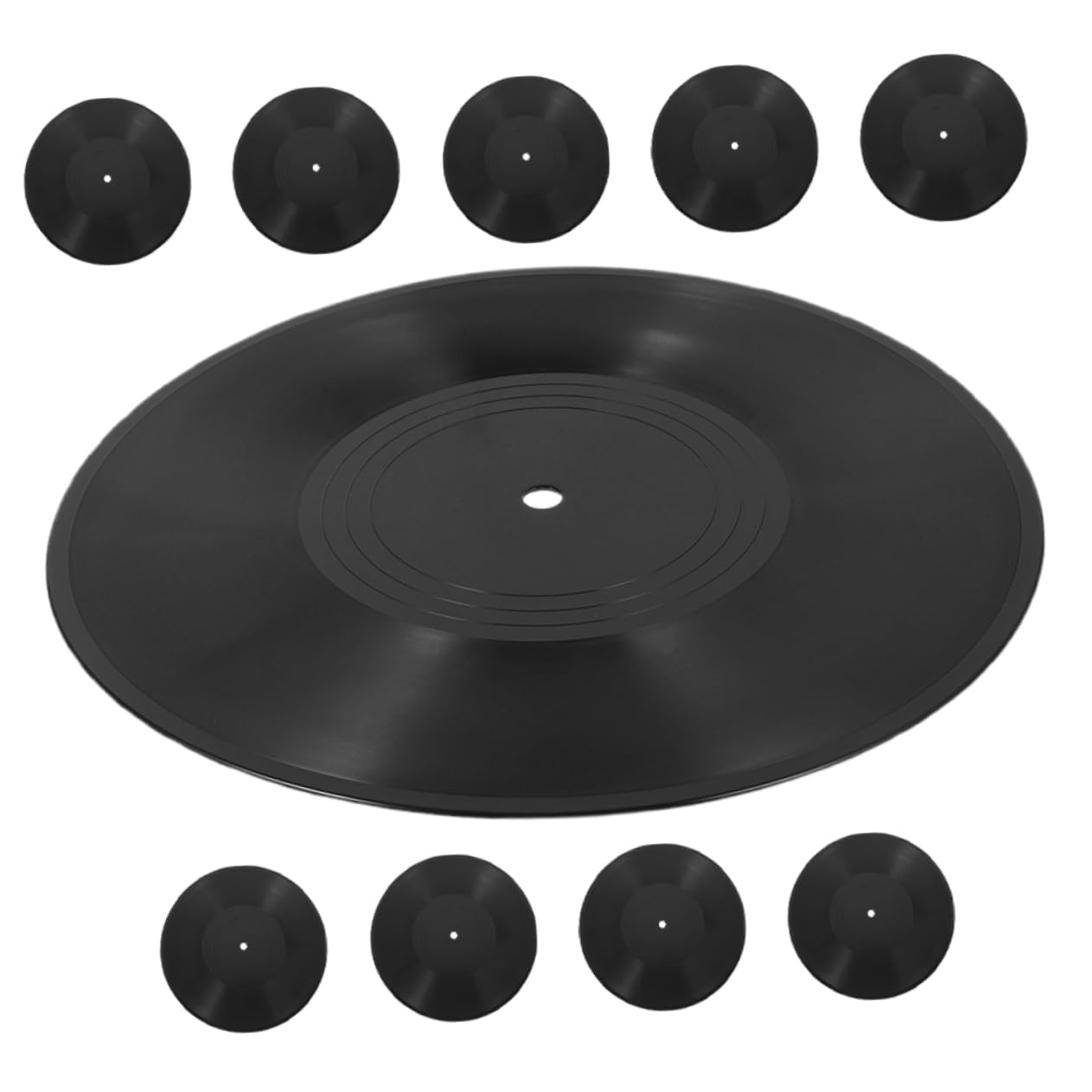 PRETYZOOM Vinili Decorativi Neri 10 Pezzi Facili da Installare in Plastica 12 Pollici Decorazioni Murali Vintage per Arredamento Casa e Pareti Artistiche