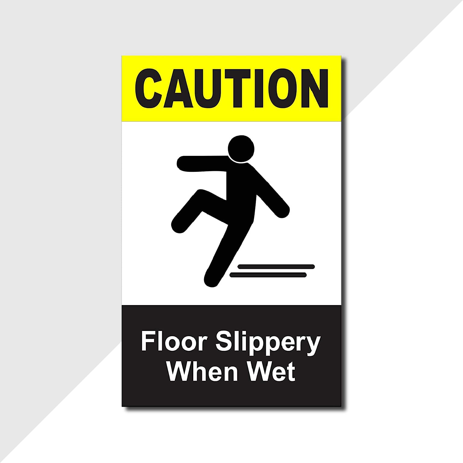 BIRD'S MIND Sign Board For Caution Floor Slippery When Wet For Office School Hospital Shops Flat Villas Clinic Garden Factory Signage Business Commercial Sign Board (L x H x 30 X 25 CM)
