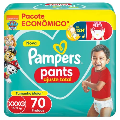 Fralda Pampers Pants Ajuste Total Tamanho XXXG 70 Unidades Fralda Pampers Pants Ajuste Total Tamanho XXXG 70 Unidades