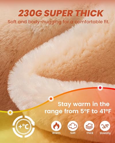 NexiEpoch 2 Pairs Fleece Lined Tights Women - Pantyhose Sheer Black Thick Dress Thermal Warm Fake Leggings for Winter2