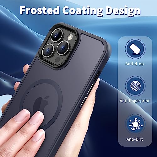 Image of CACOE Magnetic Case for iPhone 14 Pro 6.1 inch, Dark Blue
