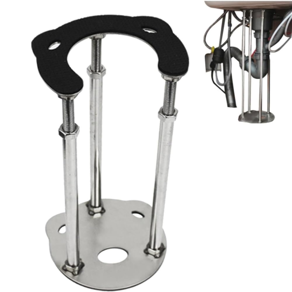 Varilla de soporte telescópica de acero inoxidable para fregadero bajo encimera 46-56 cm