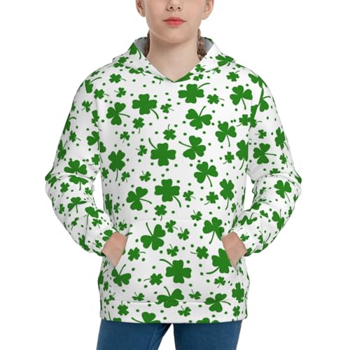 St Patrick's Day4 Kid Hoodies Boys Sweatshirts Girls Pullover with Pocket