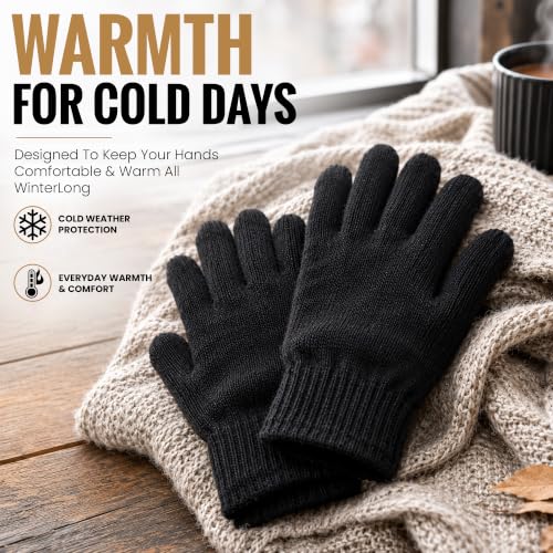 Image of Wholesale Bulk Winter Magic Gloves Warm Brushed Interior, Stretchy Assorted Mens Womens