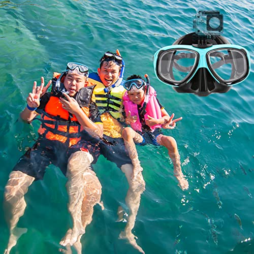Set de Snorkel para Miopía Nearsighted Dry Snorkel para Adultos y Jóvenes, Máscara de Buceo Anti-Vaho y Tubo Seco con Montura Desmontable para Cámara miniatura 6