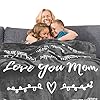 Mom Blanket, Mom Birthday Gifts, Mothers Day Gifts from Daughter or Son, Snuggly Soft Cozy Throw Blankets Filled with…
