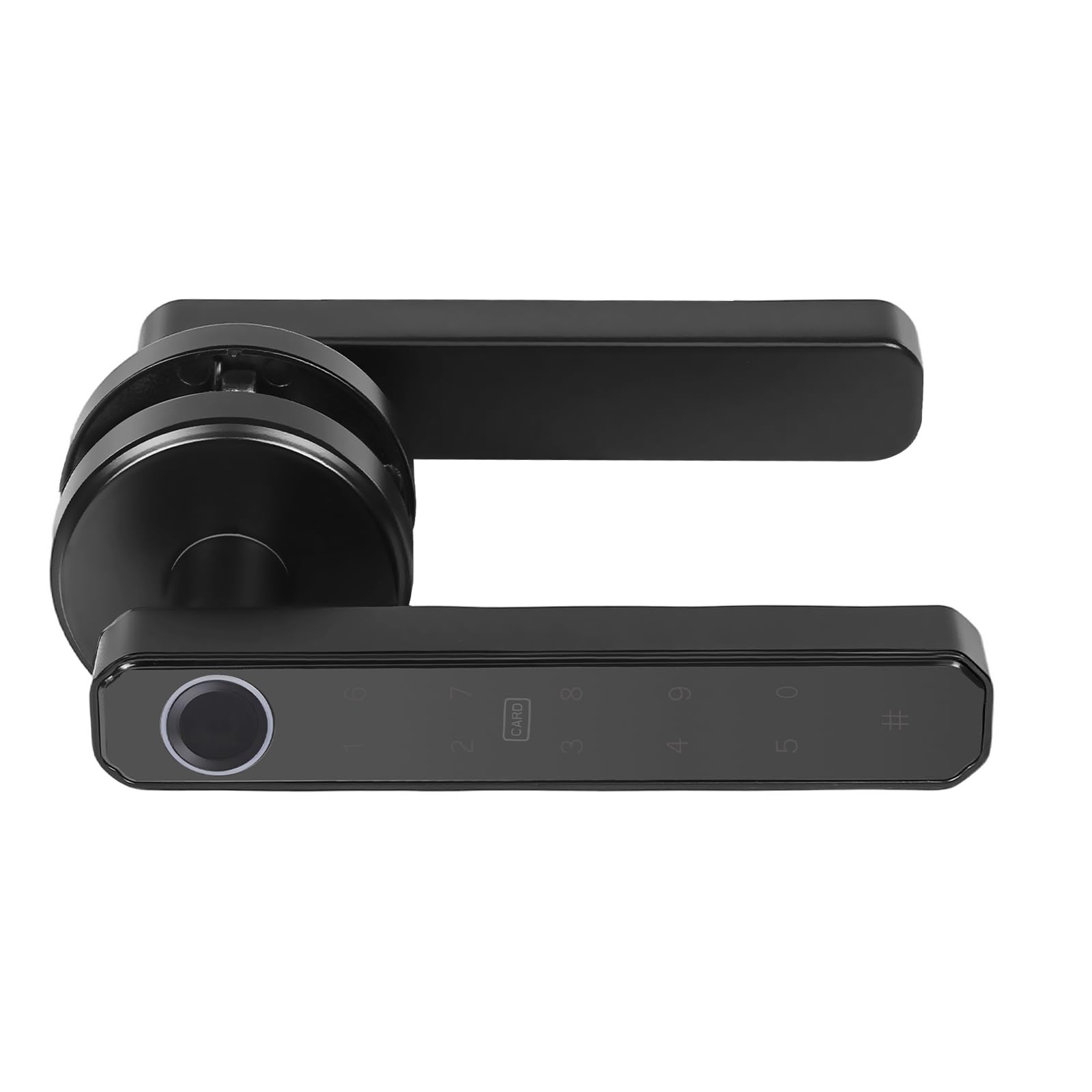Smart Door Lock 4 in 1 Electronic Digital Locks with Fingerprint IC Cards Password Backup Keys, Finger Print Handle for Home Bedroom Hotel Office Apartment