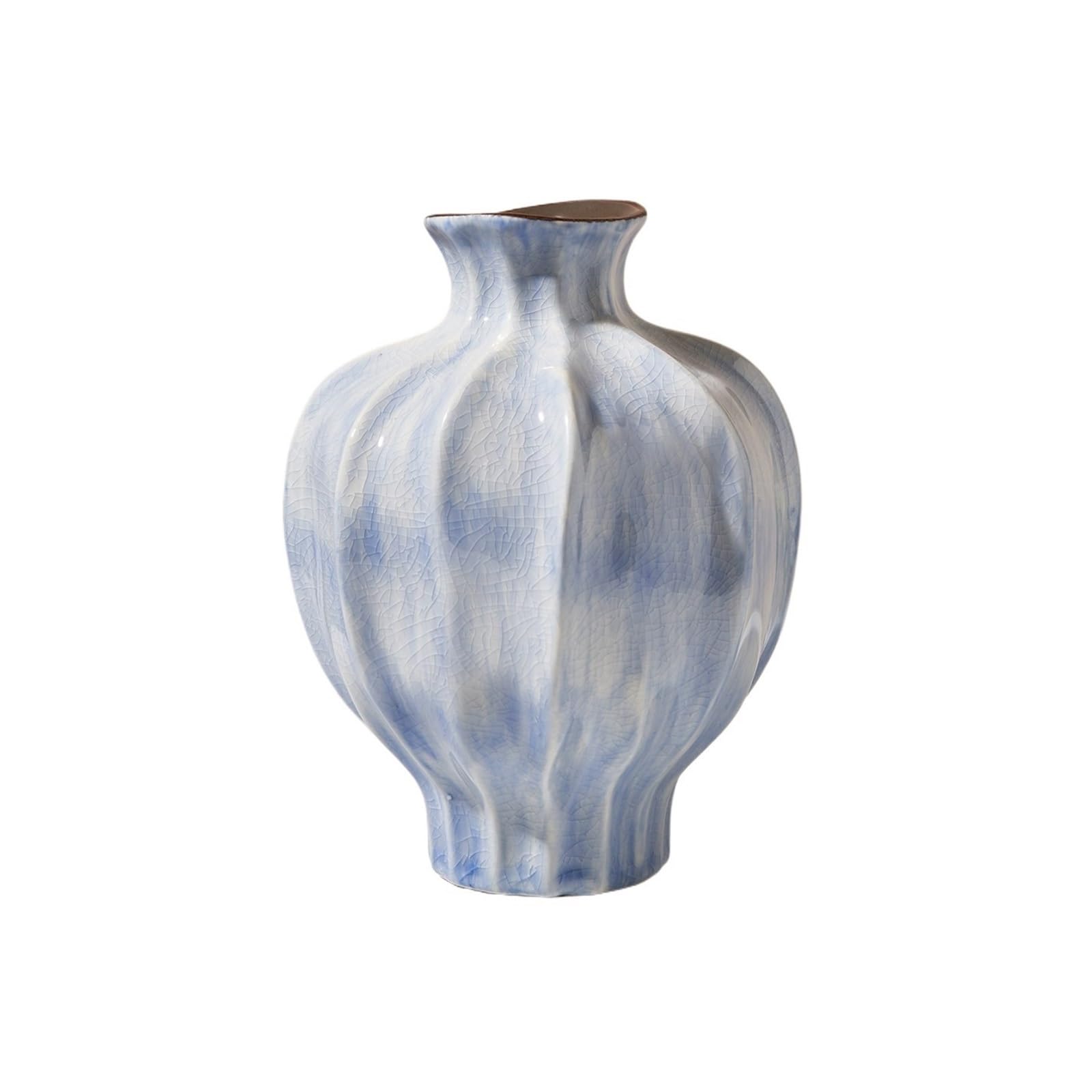 Centerpiece Vases Vintage Ceramic Vase with Personalized Cracks Light Luxury Living Room Dining Table Decoration Ornaments