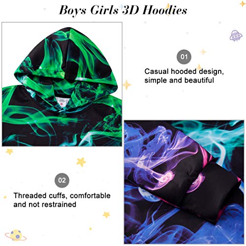 Teen Boys Sweatshirt 3D Colorful Smoke Hoodies Girls Sweaters With Design12-14 Years Jackets #TOP4