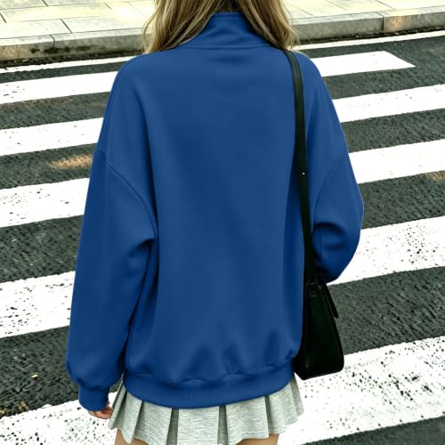 Zip Up Fleece Jacket Women Casual Office Work Sweatshirts No Hood - image 5