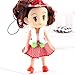 chiwanji Mini Poupée Charme Porte-clés Jouet 10cm Princesse Fille avec Bowknot à Pois - #4#