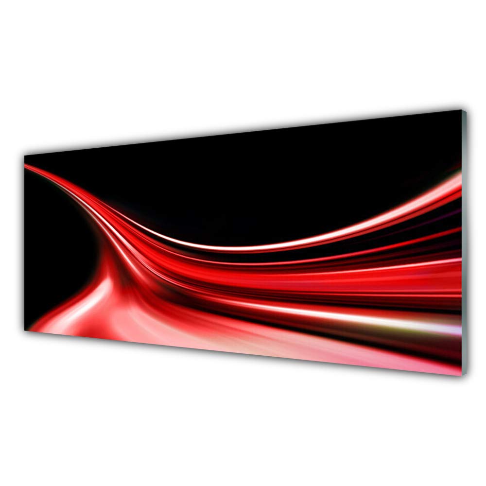Tableau en verre acrylique 125x50cm Tulup pour une décoration murale moderne aux lignes abstraites