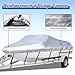 iCOVER Trailerable Boat Cover- 23'-24' Heavy Duty Waterproof Tarp Covers with Storage Bag, Fits V-Hull, Fish&Ski, Pro-Style, Fishing, Runabout, Bass Boats, up to 23ft-24ft Long and 102