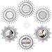 Namalu 6 Pcs Mirrors - Small Circle Sun Mirrors for Decorative Wall Art - Entryway, Bathroom, Bedroom, Living Room (Silver, Classic)