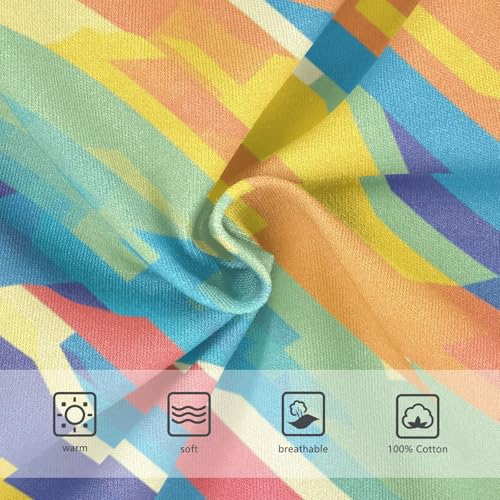 KLL Abstract Rainbow Stripes Toddler Boys' Cotton Underwear Briefs Breathable Children Panties3