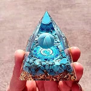 Crystal Pyramid Stones Tree of Life Energy Quartz Crystals Positive Energy Generator Protection for Healing Meditation Chakra Balance, Positive Energy Generator Orgonite Pyramid Protection