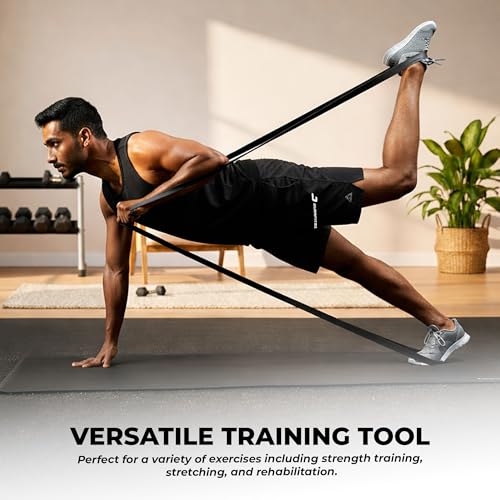Image of Resistance Bands Set of 2 (Extra Light & Medium), Pull Up Bands for Men & Women, Exercise Bands for Strength Training, Home Workout, Gym Fitness, Stretching, Mobility, Yoga, Crossfit