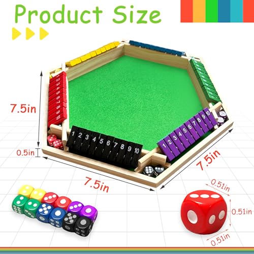 Juego de Mesa Shut The Box para 6 Jugadores miniatura 2