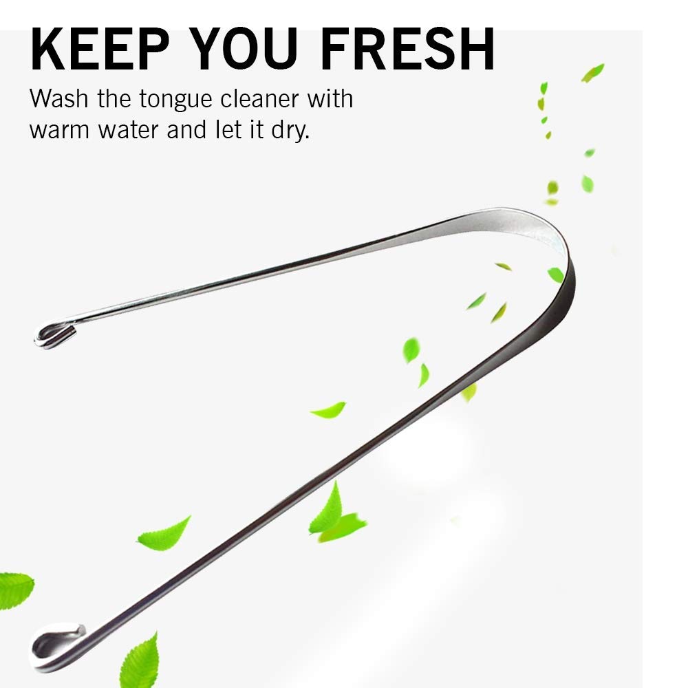(Pack of 12) Kedar Steel Tongue Cleaner : An Anti-Microbial Tongue Cleaner for Managing Oral Health | Reduces Bad Breath & Supports Digestive Health | Comfortable & Flexible Handle 4