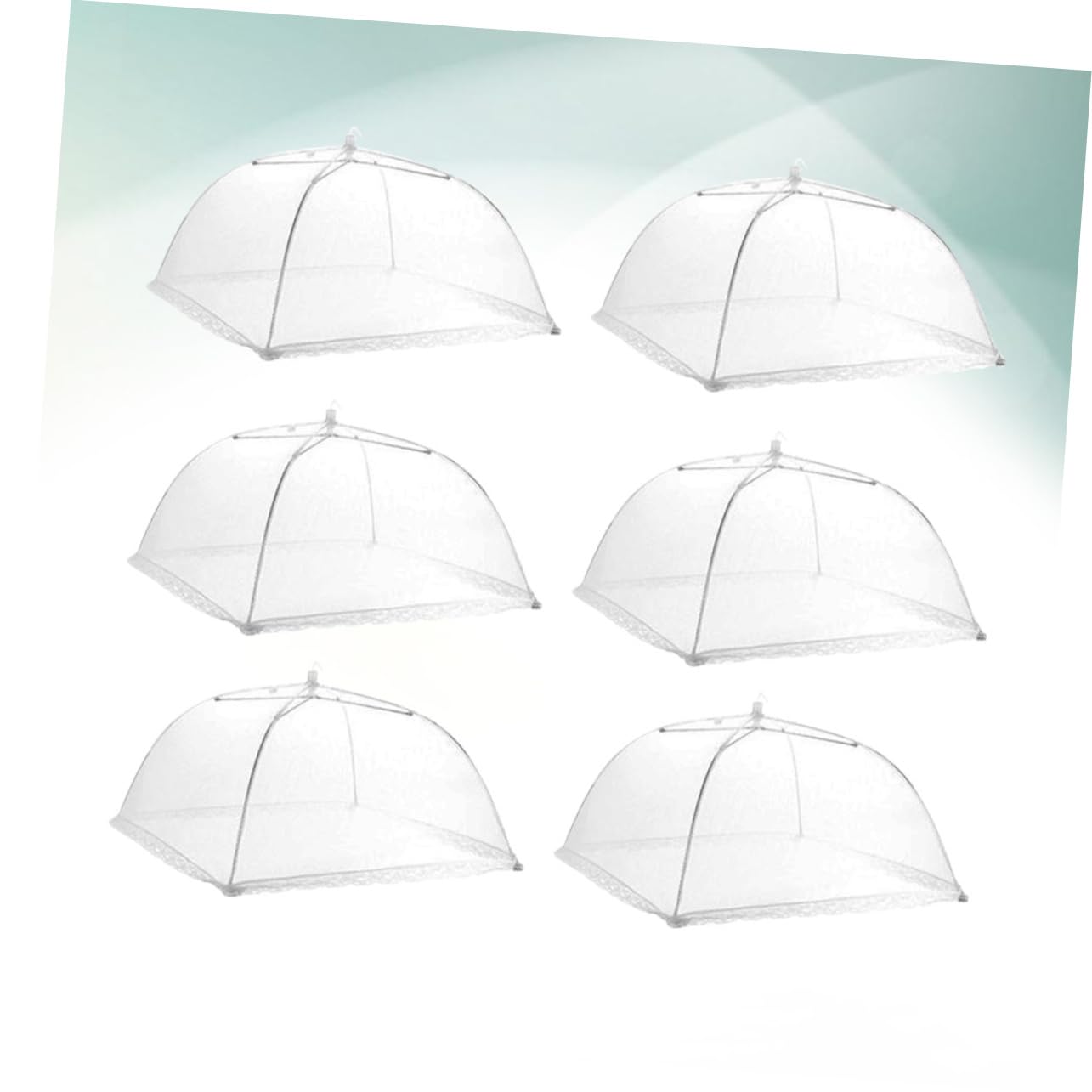 TOPBATHY 12stücke Netz-lebensmittelabdeckung Pop-up Zelt Regenschirm Schutz Für Speisen Getränke Schüsseln Teller Besteck Camping Picknick Gartenparty Küche