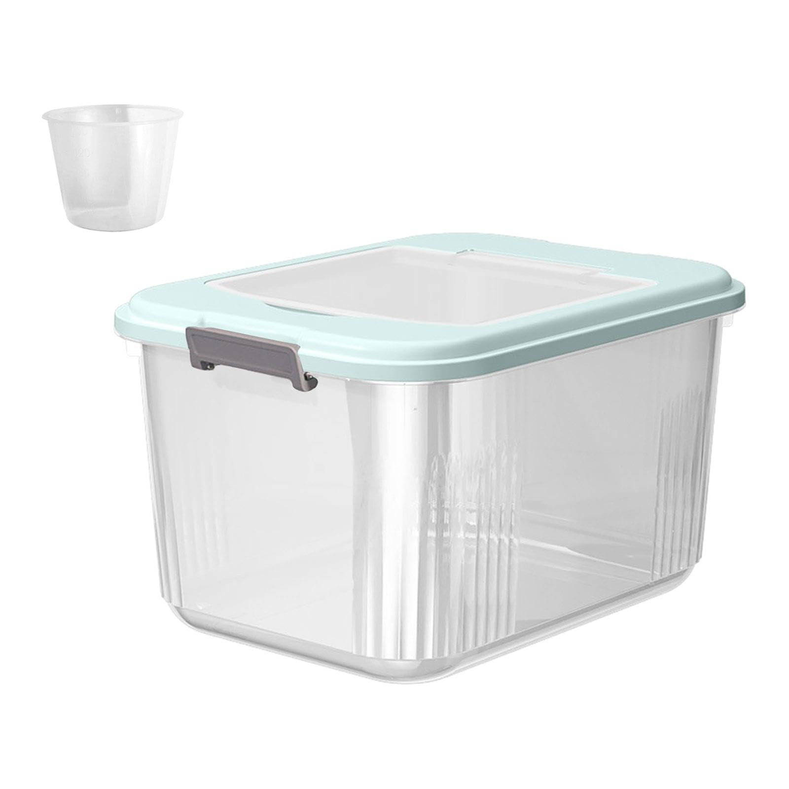 kowaku Conteneur de Stockage de Riz à Grains, bac de Stockage de Riz, Multifonctionnel pour Farine de Riz et céréales, 17.5 kg Bleu