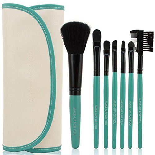 Aisxle 7 Piece Professional Cosmetic Makeup Brush Brushes Set Make Up Eye Shadow Blush Brush Cosmetic Kit with Pouch Bag