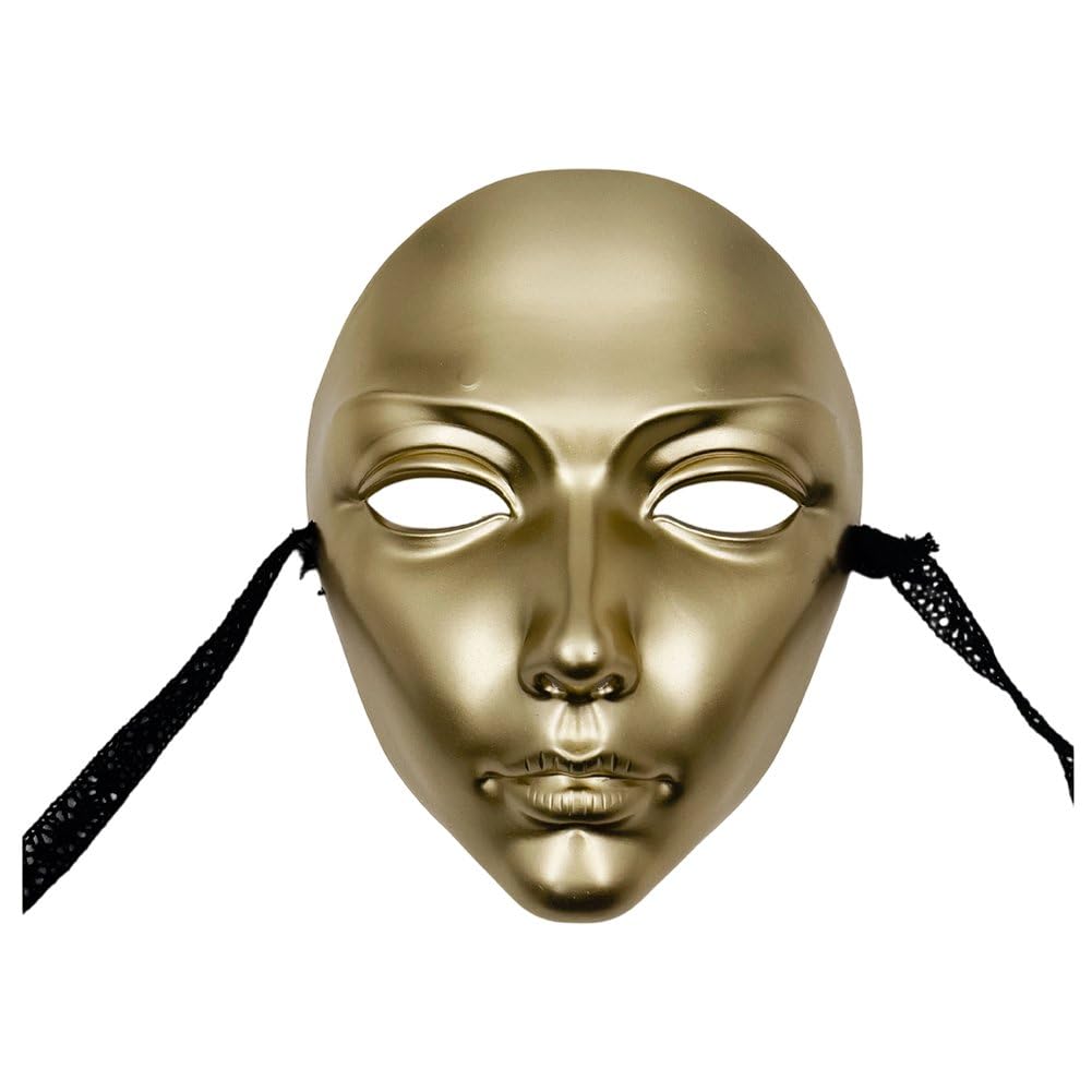 Abbdbd Paintable Full Face Mask Diy Cosplay Blank Plain Masks Halloween Cosplay Mask for Adult Carnival Role Playing Parties