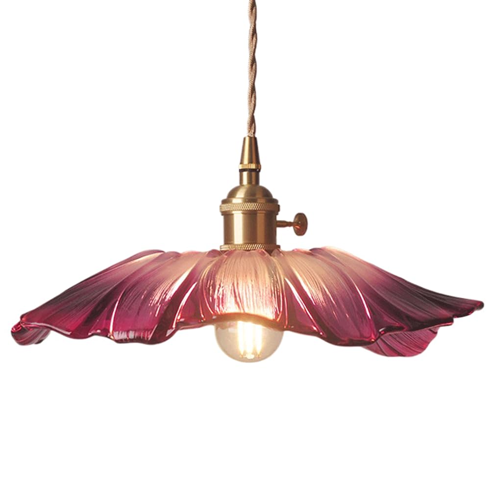 Lustre de personnalité E27 suspension rétro américain luminaire suspendu en verre