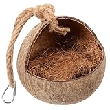 Kisangel Nid D'oiseau en Coque De Noix Suspendu Lit pour Petit Oiseau Hamac pour Cage à P...