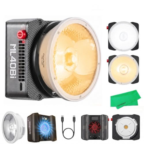 Luz LED COB Godox ML40Bi de batería integrada para evitar cables en tu set