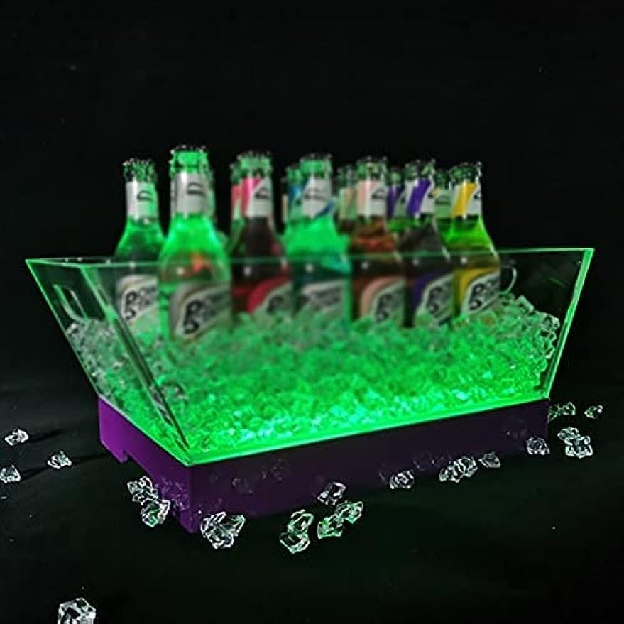 アイスペール インジェクション台形LEDアイスバケット 7色