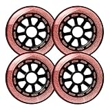 Xgxyklo 4Er Pack Speed Skate Rollen, Inline Skate Rollen, PU Rollen Ohne Lager, Anfänger Skate Ersatzrolle, Für Indoor Oder Outdoor Einsatz,Rot,100mm