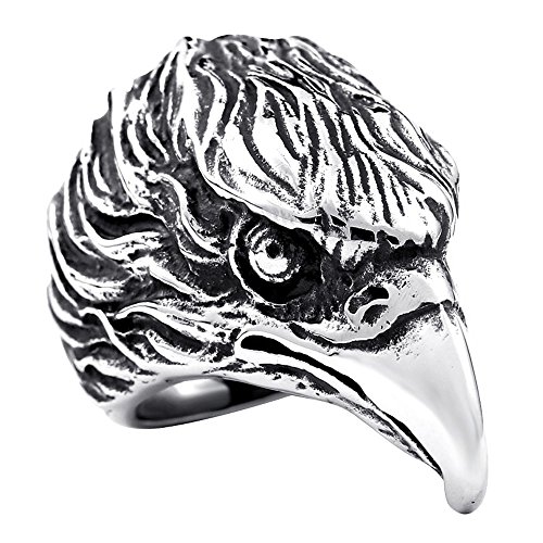 Image of Genuine Stainless Steel Ring for Men Fashion Punk Rock 3D Animal Rings